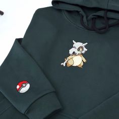 Hoodie Pokemon Embroidered Sweatshirt Pokemon  Embroidery