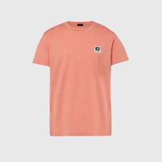 Diesel T-Diegos K30 T-Shirt | Peach Off Duty, Crew Neckline, Patch Logo, Neck T Shirt, Men's Polo Shirt