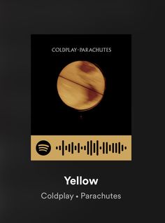 the cover art for coldplay parachutes'yellow, featuring an image of a planet