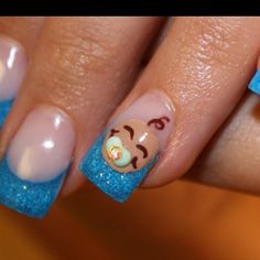 It's a boy nails Baby Nail Designs, Nails Baby Shower, Shower Nails, Gender Reveal Nails, Quick Nail Art, Crazy Nail Art, Girl Nails