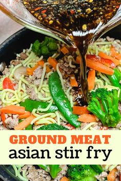 I hunt the world over for solid, flavorful ground meat recipes for dinner! Ground Meat Asian Stir Fry with Noodles is the super fast all-in-one skillet meal that every Mom around the world loves to have in her back pocket for gettin’ dinner on the table in a hurry. Asian Beef Marinade, Ground Meat Recipes For Dinner, Beef Stir Fry With Noodles, Asian Beef Stir Fry, Busy Family Meals, Stir Fry With Noodles, Fry Noodles, Beef Marinade, Easy Skillet Meals