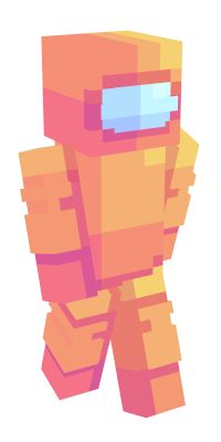 an image of a pixel art character in orange and pink