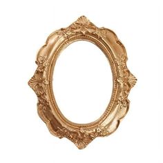 an ornate gold frame on a white background