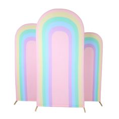 Spandex Covers for Trio Arch Frame Backdrop 3pc/set - Pastel Rainbow Arched Photo Backdrop, Arch Backdrop Balloons, Backdrop Frames, Photography Items, Frame Backdrop, Rainbow Backdrop, Arch Frame, Transparent Balloons, Balloon Box