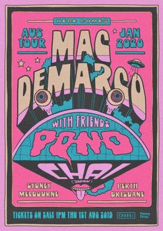 the poster for mac demaroo with friends at suny melbourne on may 1st, 2010