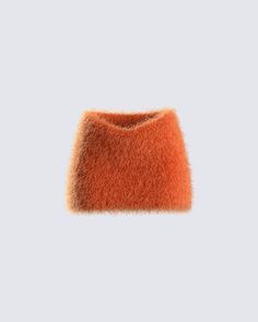 Cozy and cute 💫 Elevate your closet with this fuzzy orange skirt. Another simple statement piece to help you stand out, even though your beauty alone does that 🥰 Orange Fuzzy Skirt Outfit, Fur Skirt Outfit, Fuzzy Clothes, Fluffy Mini Skirt, Fuzzy Dress, Winx Outfits, Orange Mini Skirt, Fuzzy Skirt, White Corset Dress