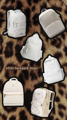 #backpack #inspo #backtoschool #inspiration White Backpack, Back To School, Backpacks, White