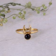 "Crescent moon ring, half moon ring, Obsidian Brass Ring, cyber sale, gift for her, midi ring. ♥ DETAILS ♥ *Materials: Brass *Size: All sizes are available. ♥ DELIVERY ♥ *IMPORTANT: Before placing an order, please double-check check your delivery address is correct and complete to avoid delays and lost packages. *You can return your purchased item within 15 days after successful delivery. *We offer a 100% \"Money Back Guarantee\" if you are not satisfied with your purchase. MORE RINGS: https://www.etsy.com/in-en/shop/JewelryIndiaArt Thank you for visiting our shop! If you have any questions, please do not hesitate to send us a message.     JewelryIndiaArt" Half Moon Ring, Crescent Moon Ring, Midi Ring, Moon Ring, Midi Rings, Brass Ring, Half Moon, Crescent Moon, Rings Statement