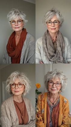 Hairstyles For Women With Glasses, 70 Year Old Women, 60s Hair, Sassy Haircuts, Hairstyles 2024, Hairstyles With Glasses