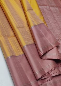 Pure handloom Double warp soft silk saree Fancy silk saree with contrast pallu and blouse Price 6650+$ Saree Designs Party Wear, Kanjivaram Sarees, Blouse Price, Saree Dress, Saree Look