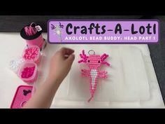 the craft kit is being made with beads