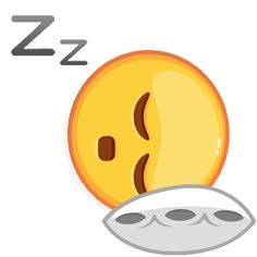 a sleeping smiley face with the word sleep above it