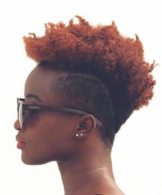 Fade Into a Mohawk for Black Women Natural Tapered Cut, Short Quick Weave Hairstyles, Mohawk Styles, Tapered Natural Hair, Natural Hair Short, Hair Short Cuts, Natural Hair Cuts, Tapered Hair