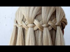 How To End A Waterfall Braid, Braid Techniques Tutorials, Waterfall Crown Braid, Hair Chain Braid, Chain Braid Tutorial, Faux Waterfall Braid, How To Do A Waterfall Braid