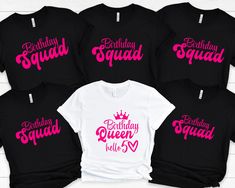 Birthday Squad Shirt, Birthday Queen, Birthday Tee,Birthday Gifts,Birthday Queen T-Shirt,Birthday Apparel,Family Birthday,Chapter Queen Tee,Hello 50,hello 40,HELLO 30, HELLO 60 ------ CHOOSE YOUR SHIRT COLOR, SIZE, AND QUANTITY. ------ 1. Select the shirt size 2. Select the shirt color 3. Select your text choice and text color in the personalization box. 4. Click "add to cart" and then return to the listing for each family member. 5. Add a note to the seller when checking out with any special re Birthday Squad Shirts Ideas For Women, Birthday Tiktok, Hello 60, Hello 50, Hello 40, Hello 30, Birthday Squad Shirts, Tiktok Challenge, Sweet 16 Birthday Cake