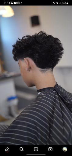 Men Haircut Ideas, Shaved Haircut, Curly Taper Fade, Hair Designs For Men