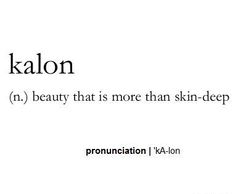 the word kalon is written in black and white with an image of a woman's face