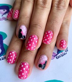 Disney Pink Nails, Walt Disney World Nails, Disney Mickey Nails, Disney Pedicure, Summer Disney Nails, Mickey Mouse Nail Art