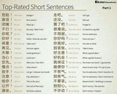 the top - rated short sentences are written in chinese