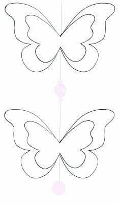 how to draw two butterflies in the same style