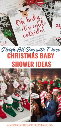 christmas baby shower ideas with text overlay