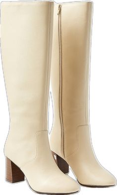 Medium Width Low Heel Boots For Work, Workwear Low Heel Boots, Elegant Beige Knee-high Boots For Work, Almond Toe Heeled Boots With Padded Heel For Work, Workwear Almond Toe Heeled Boots With Padded Heel, Workwear Heeled Boots With Padded Heel And Almond Toe, Workwear Knee-high Boots With Almond Toe And Reinforced Heel, Chic Beige Knee-high Heeled Boots, Beige Knee-high Heeled Boots For Formal Events