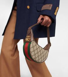 Ophidia GG Mini shoulder bag in beige - Gucci | Mytheresa Ophidia Gg Mini Bag, Gucci Mini Bag, Gucci Mini, Gucci Ophidia, Beige Bag, Bags Aesthetic, Mini Shoulder Bag, Canvas Shoulder Bag, Cute Bags