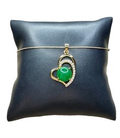 - 18K Gold plated real green jade heart pendant encrusted with cubic zirconia stones - Vintage style aesthetic - Pendant dimensions ( 1 1/8" height) ( 7/8" width) - 18K Gold filled, 1mm box chain, choose length in menu **Jade is a natural stone, so please allow for slight differences in the shade of green** Heart Pendant Gold, Jade Necklace, Heart Women, Gold Heart Necklace, Jade Jewelry, Vintage Heart, Pendant Gold, Green Jade, Necklace Vintage