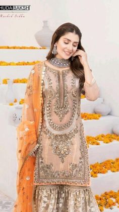 Kapry Designs, Bridal Dresses Pakistan, Pakistani Fashion Party Wear, Ayeza Khan, Beautiful Pakistani Dresses, Sharara Suit, Bridal Dress Fashion