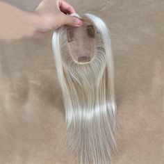 Hair topper base size: 3"*5" with full silk based looks like Realistic scalp Picture length:14"  Hair material: 100% human Remy hair Topper Density: 120%  Color:Blonde  mix color as picture With 3 soft clips easy to wear . Product Features: 100% Real Human Hair: Made from pure human hair, soft and natural to the touch, dyeable and heat-stylable, blending seamlessly with your own hair. Volume Enhancement: Designed to add volume, perfect for customers with thinning hair, creating a fuller hairstyl Real Hair Toppers For Thinning Hair, Grey Hair Topper, Hair Toppers For Women, Hair Volume, Hair Topper, Thinning Hair, Hair Toppers, Volume Hair, Real Human Hair