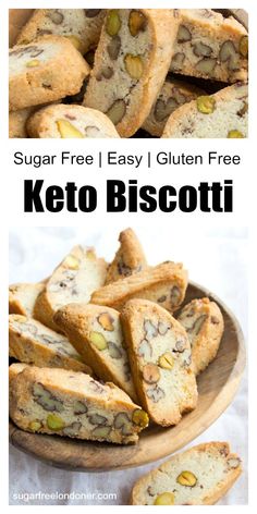 keto biscotti with text overlay that says sugar free easy gluten free