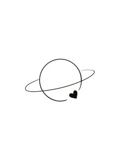 minimal tattoo Planets Tattoos, Saturn Drawing, Saturn Art, Heart Planet, Planet Tattoo, Saturn Tattoo, Tato Henna, Planet Tattoos, Idee Cricut