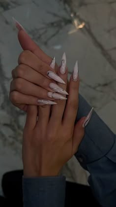 Milky White Birthday Nails, Milky White Nails Ideas, Off White Nails, Almond Nails White, White Stiletto Nails, Nails Work, Angel Nails, Nail Art Inspo