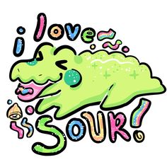 i love you soukk with an alligator in the middle and words above it