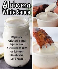 the ingredients for this recipe include mayonnaise, apple cider vinegar, and more