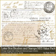 the letter box brushes and stamps value pack