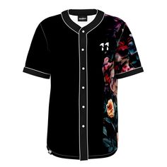 Vintage Flowers Jersey — Fresh Hoods Jersey Vintage, Personalized Jersey, Custom Baseball Jersey, Rave Wear, Baseball Jersey, Baseball Jerseys, Moisture Wicking Fabric, Spandex Fabric, Graphic Shirts