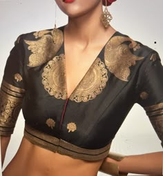 Indian Designer Blouse, Lace Sari Blouse, Outfits For House Warming Party Indian, Saree Blouse High Neck Designs, Benares Blouse Designs, Blouse Necks Latest, Braso Saree Blouse Designs, Blouse Designs Plus Size, Blouse Designs For Big Bust