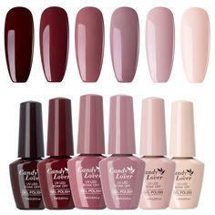 Buy Candy Lover Gel Nail Polish Set, 6 Nudes Milky Colors Quick Dry Long-lasting Gel Polish, Soak Off UV Nail Polish, Nail Art Gift Set for Women Girls at Walmart.com Trendy Nail Polish, Mint Green Nails, Uv Nail Polish, Dry Nails Quick, Pretty Nail Polish, Gel Nails At Home, Fall Gel Nails, Green Nail Designs, Nail Polish Set