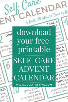 the self - care calendar with text overlay that reads,'free printable self - care calendar '