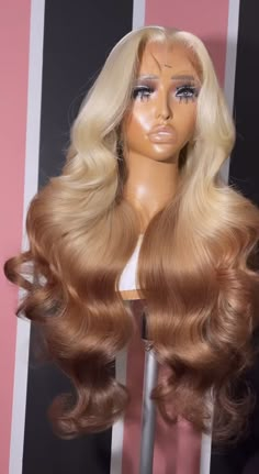 Colored Wigs For Black Women Light Skin, Reverse Ombre Wig, Birthday Wigs, Wig Color Ideas, Ombre Wig, Frontal Wig Hairstyles, Lace Fronts, Wig Colors, Wave Wig