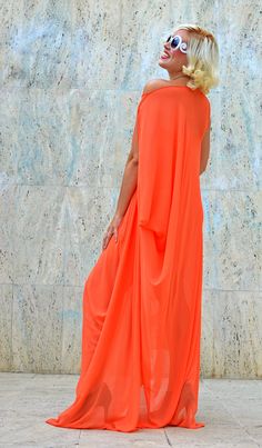 Now trending: Salmon Summer Dress / Salmon Maxi Dress / Extravagant Summer Kaftan / Asymmetrical Summer Dress TDK198 https://www.etsy.com/listing/465347013/salmon-summer-dress-salmon-maxi-dress?utm_campaign=crowdfire&utm_content=crowdfire&utm_medium=social&utm_source=pinterest Bohemian Solid Color Party Maxi Dress, Flowy Solid Dress For Beach Cover-up, Flowy Draped Maxi Dress For The Beach, Summer Wedding Maxi Dress With Side Slits, Drapey Draped Maxi Dress, Flowy Draped Asymmetrical Dress, Summer Evening Flowy Kaftan, Asymmetrical Maxi Dress For Vacation, Flowy Asymmetrical Hem Maxi Dress