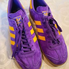 Adidas Originals Hamburg Classic Purple Teal Sneakers Men's Us 8.5. New. No Box. Has Never Been Used. Come As Shown In The Photos. Teal Sneakers, Purple Teal, Shoes Adidas, Box Color, Adidas Shoes, Adidas Men, Color Purple, Adidas Originals, Athletic Shoes