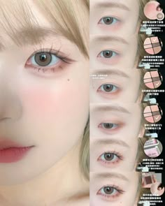 yesstyle code: BAEZH1J | xhs meet_mdd | eye makeup look tutorial step by step inspo asian Natural Doyun Makeup, Doyun Makeup Look Tutorial, Korean Makeup Ideas, Cutesy Makeup, Yesstyle Haul, Haul Aesthetic, Bathroom Makeup, Subtle Makeup