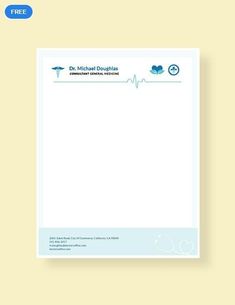 Receta médica en blanco Clinic Letterhead Design, Medical Letterhead Design, Hospital Letterhead Design, Doctor Letterhead Design, Medical Letterhead, Letterhead Sample, Pretty Lettering, Letterhead Format, Letterhead Template Word