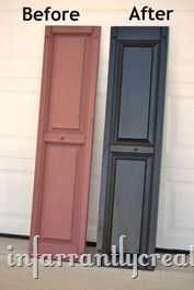 before and after doors are painted black, brown, and pink with the same color