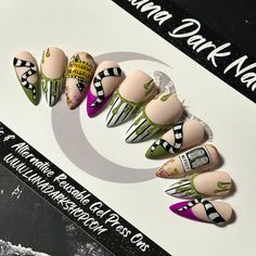 BG 3D – LD Nails Beetlejuice Nails, Photo Nails, Length Nails, Spooky Nails, Country Nails, 3d Elements, October Nails, Japanese Nail Art