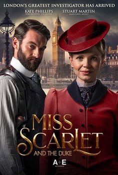 the poster for miss scarlet and the duke