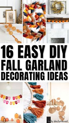 16 easy diy fall garlands and decorating ideas that are perfect for your home