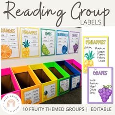 the reading group labels are organized and ready to be used